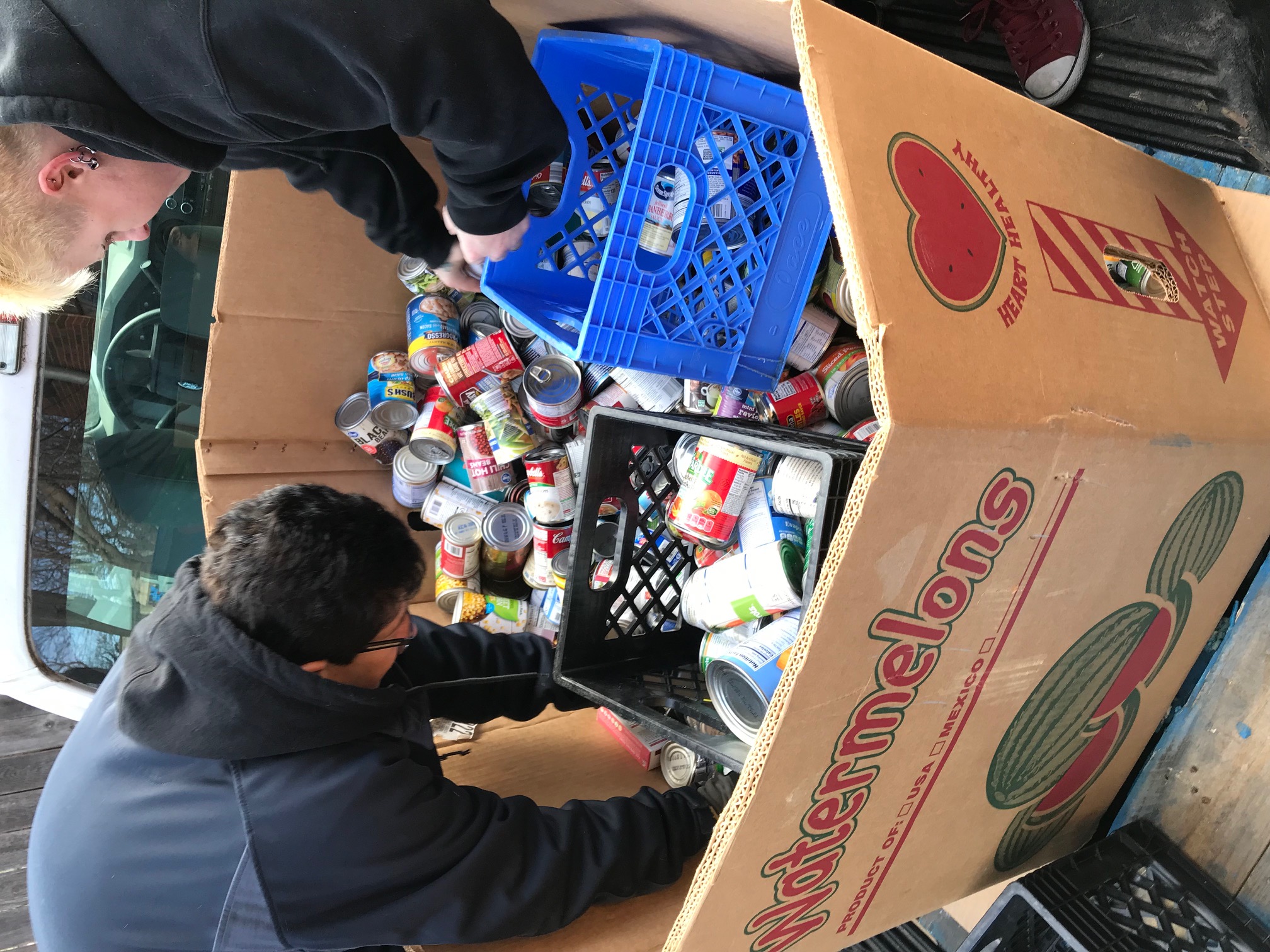 Food pantry distribution day